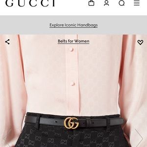 Authentic Gucci Belt With Double G Size 80-30 ( NOT Wide Belt)NO BOX